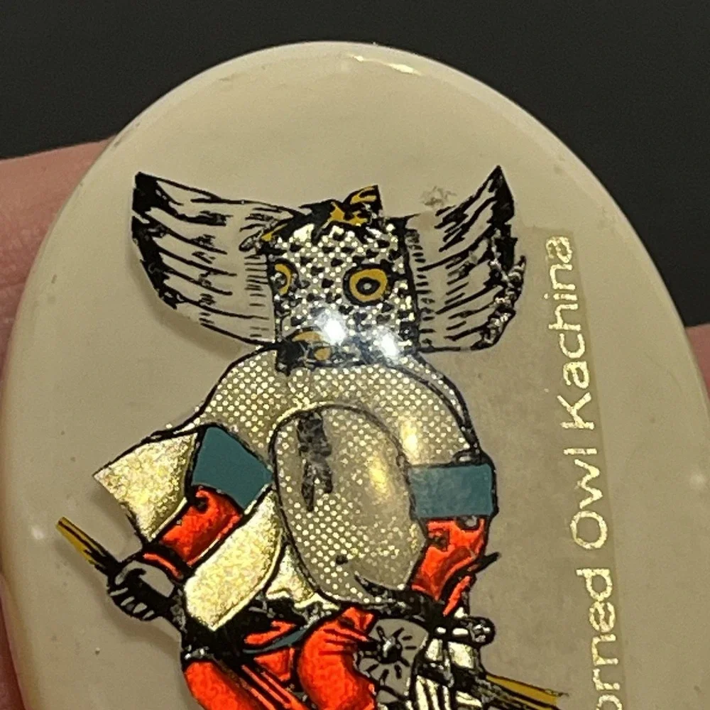 Great Horned Owl Kachina Magnet Native American Souvenir Collectible